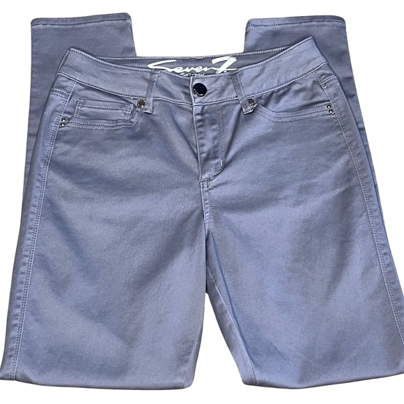 Seven7 High Rise Skinny Fit Light Gray Size 4 Jeans Nice Stretch - Picture 3 of 6